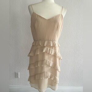 Endless Rose Cream Ruffle Mini Spaghetti Strap Dress NWOT